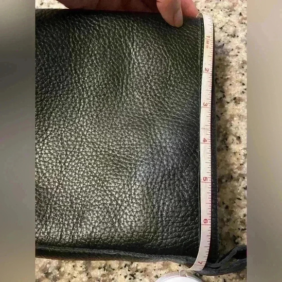 ZARA Faux Shearling Lined Mid-Calf Leather Boots Black Lug Sole Sz 38 - Picture 13 of 14